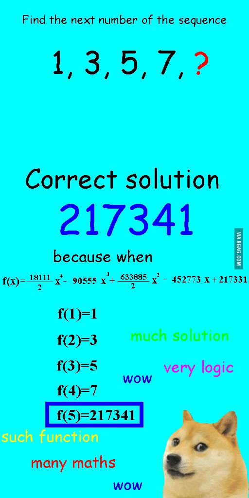 What is the next number in the sequence 1 2 3 5 7?